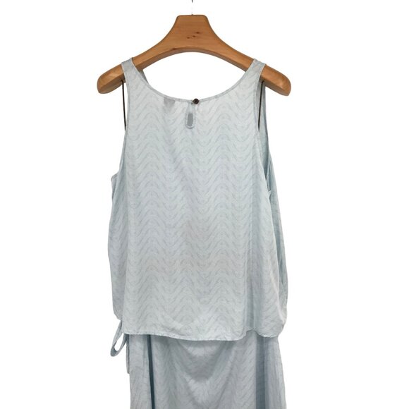 Patagonia Women's Blue 2 pc set Sleeveless top june lake wrap skirt size large - Picture 5 of 12